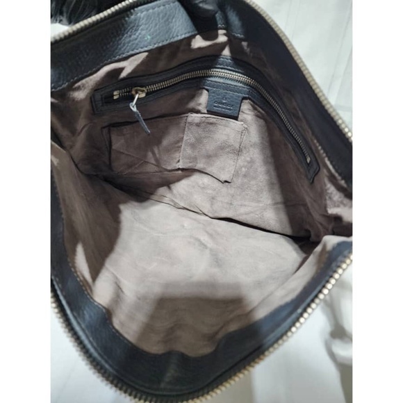 Authentic Gucci Leather Messenger/Crossbody Bag Grey - Picture 12 of 16